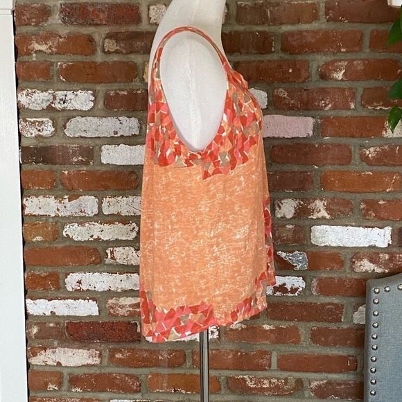 Nic + Zoe Orange Sunburst Sweater Tank Top Size XXL New - Picture 5 of 9